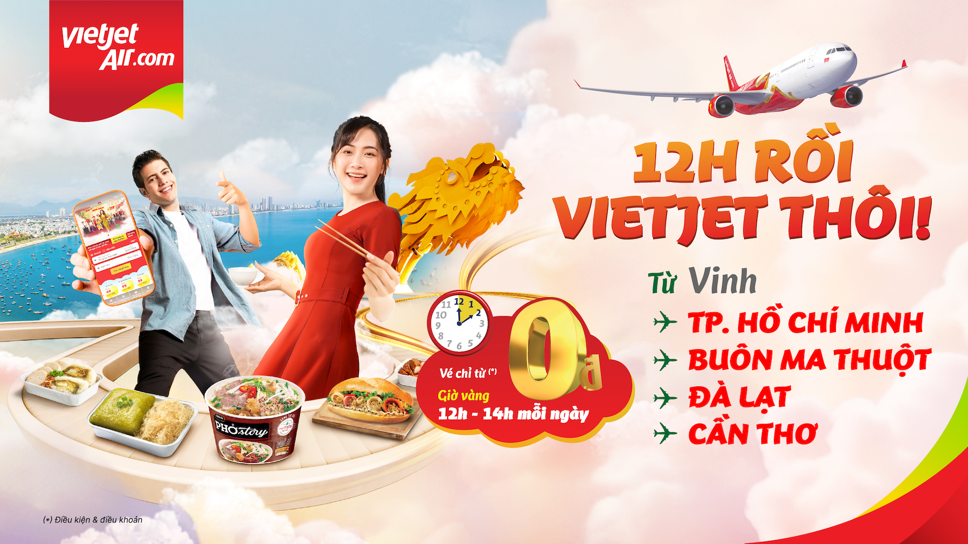 Bay cùng Vietjet đến Vinh: Đón mùa đoàn viên thuận tiện hơn, tận hưởng giá vé chỉ từ 0 đồng